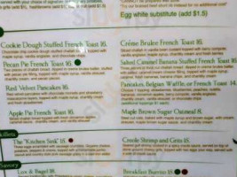 Green Eggs Cafe menu