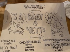 Bart Yeti's food