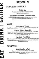 Fork Ale menu