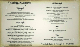 Bottega Di Alberto menu