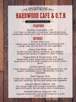 Hardwood Cafe menu
