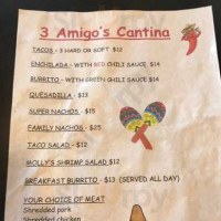 3 Amigo's Cantina menu