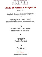 Casato Ristorante Wine Bar menu