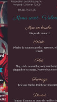 L'Odalisque menu