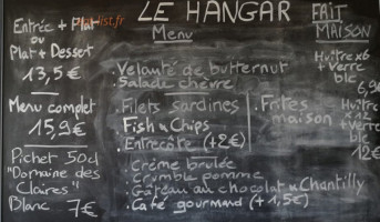Le Hangar menu