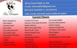 Rich Farm Ice Cream Brookfield menu