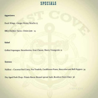 East Cove menu