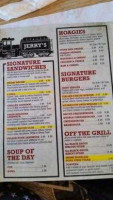 Jerry's Restaraunt Lounge menu