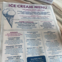 Lewis's Ice Cream Coffee Shop menu