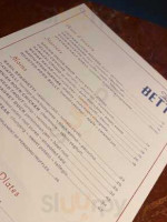 The Betty menu