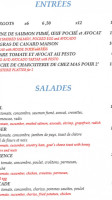 Les Cascades menu