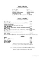 Manbroso's Togo menu