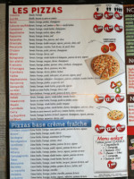 Pizza Delattre menu