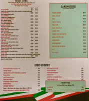 A M Pizza menu