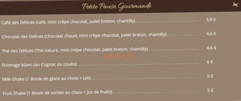 Creperie Victor Hugo menu