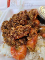Romy's Kahuku Prawns Shrimp Hut food