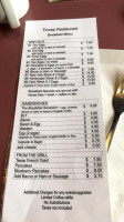 Tincap Restaurant menu