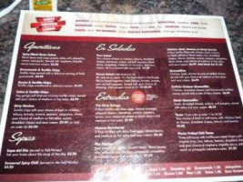 The Dirty Gringo menu
