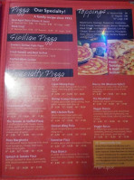 Grotto Pizza menu