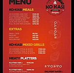 Ko Kasi Corner menu