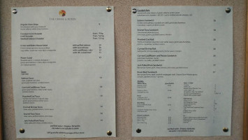 The Crane And Robin menu