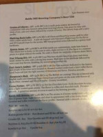 Battle Hill Brewing Company menu