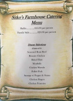 Sitko's Farmhouse menu