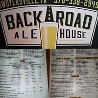 Back Road Ale House menu