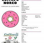 Coffee Norco menu