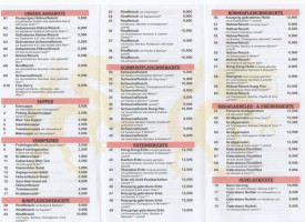 Chinarestaurant Goldener Drache Restaurant menu