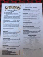 Stingrays Taphouse And Grill menu