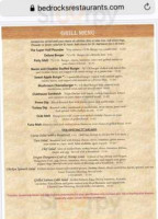 Bedrock's Chowder House menu