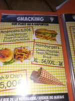 Ch'ti Frites Le Snack menu
