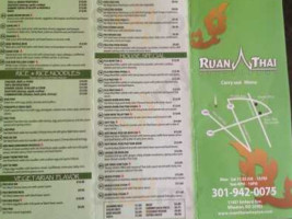 Ruan Thai menu