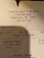 Firebirds Wood Fired Grill Charlotte Stonecrest menu