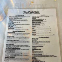 The Park Café menu