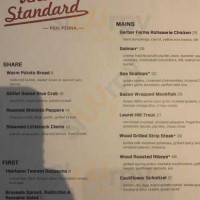 Union Standard menu