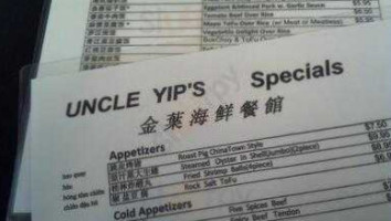 Uncle Yip's menu
