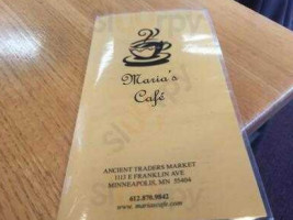 Marias Cafe menu