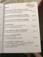 Gasthof Reuner menu