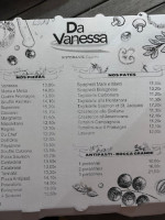 Pizza Da Vanessa menu