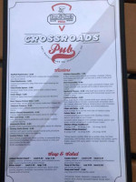 Crossroads Pub And Grub menu