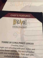 Bravo Cucina Italiana Cincinnati Rookwood Exchange menu