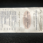La Tavernetta menu