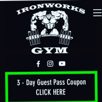 Ironworks Gym menu