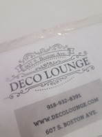 Deco Lounge food
