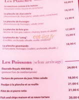 Le Bon Coing menu