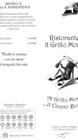 Il Grillo Moro menu