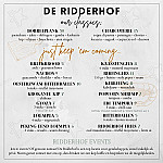 De Ridderhof menu