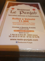 Punjab menu